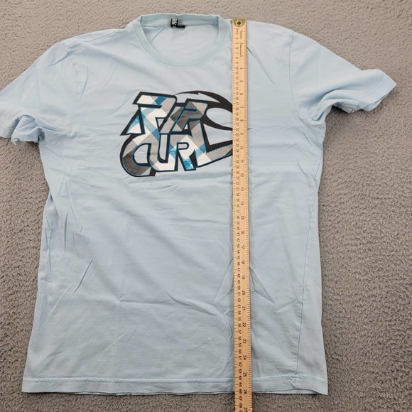 Rip Curl Shirt Mens Medium Blue Beach Ocean Surfing Crew Neck Short Sleeve Tee - Picture 12 of 14